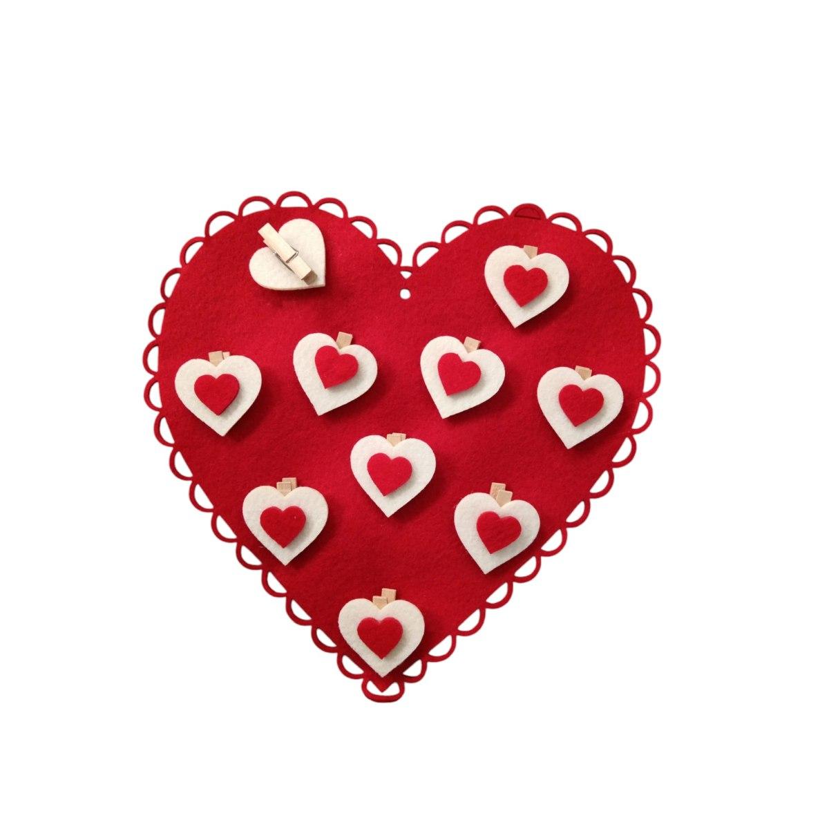 Set 10 mollette cuore love