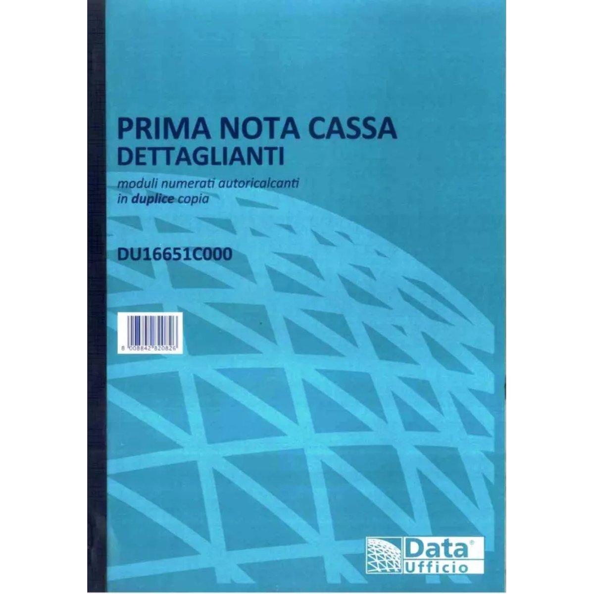 BLOCCO PRIMA NOTA CASSA DETTAGLIANTI A4 <br />2CP