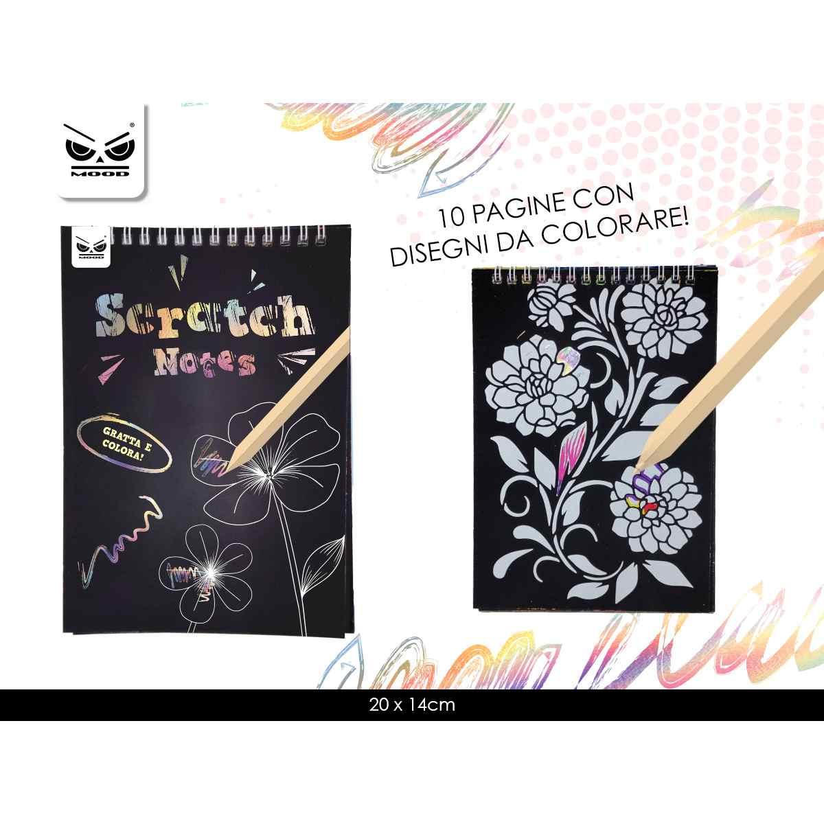 Scratch notes a5 con disegni da colorare