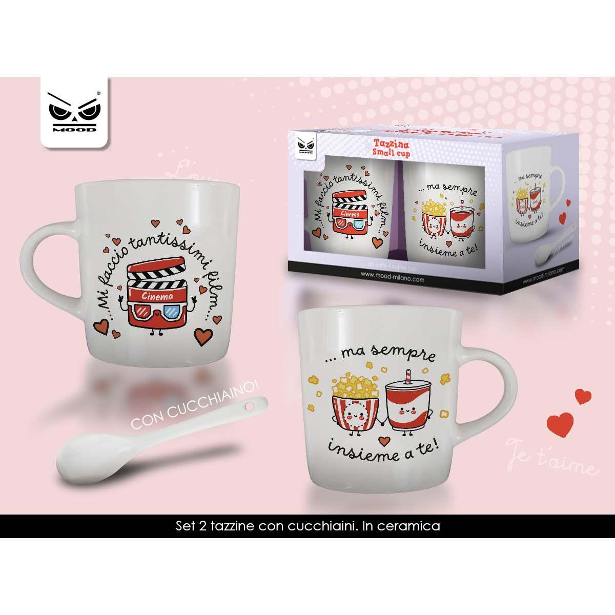 Tazzine da caffe' con cucchiaino