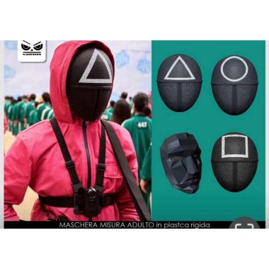 N 4 MODELLI MASCHERE CARNEVALE TIPO " SQUIDE GAME" !!!