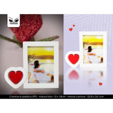 Cornice cuore rotante verticale