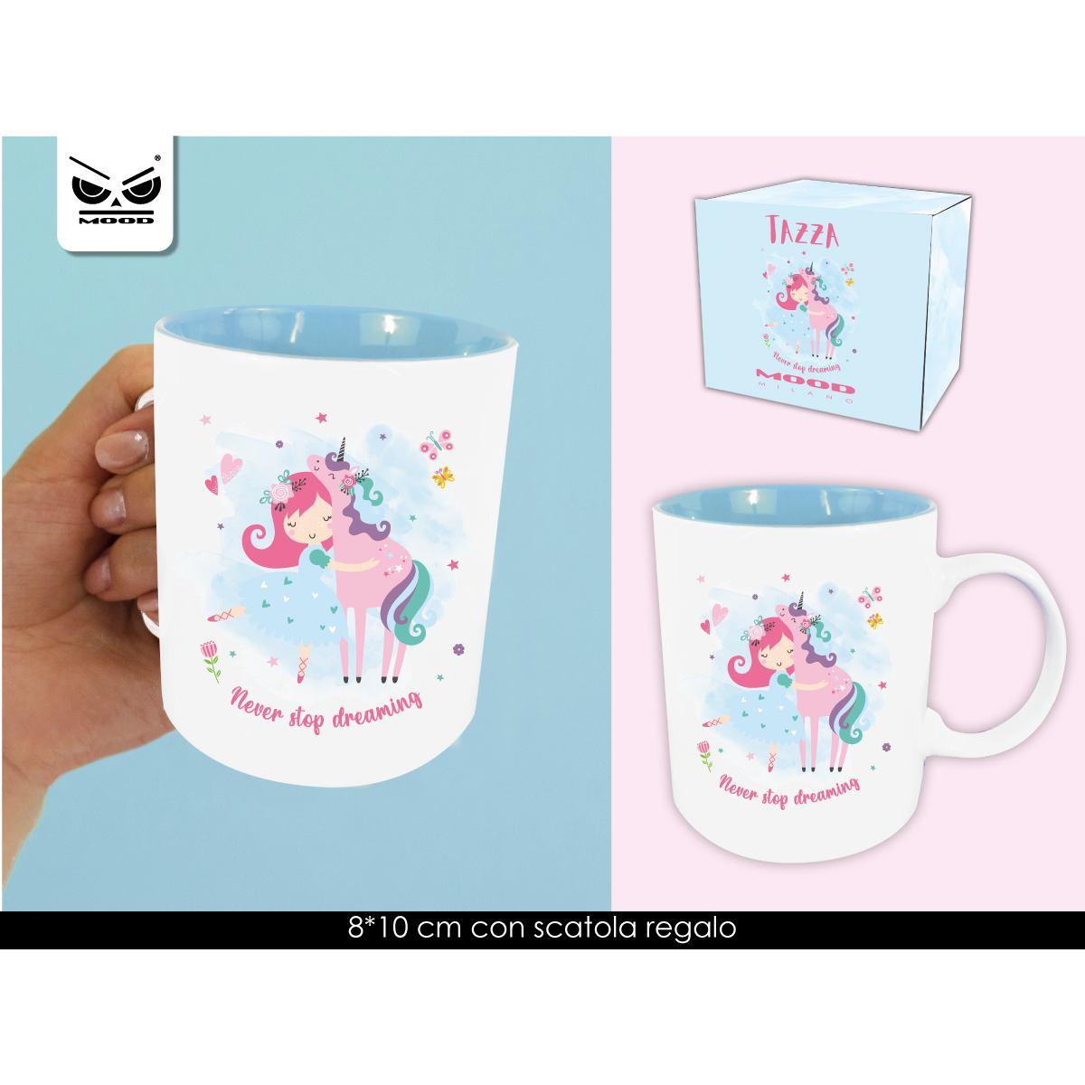 Tazza unicorno never stop dreaming