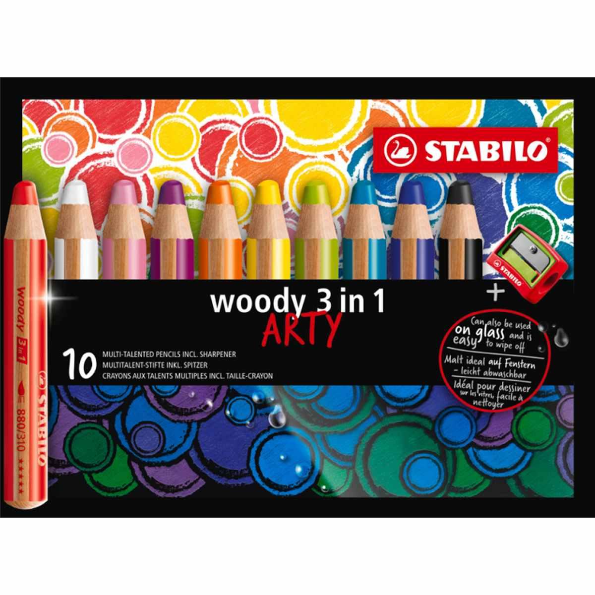 Stabilo pastello woody 3 in 1 arty