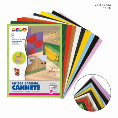 Cartoncino ondulato 25x35 ass. cf10