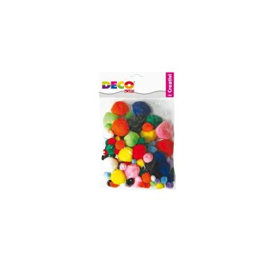 Pompons colori assortiti busta pz.40