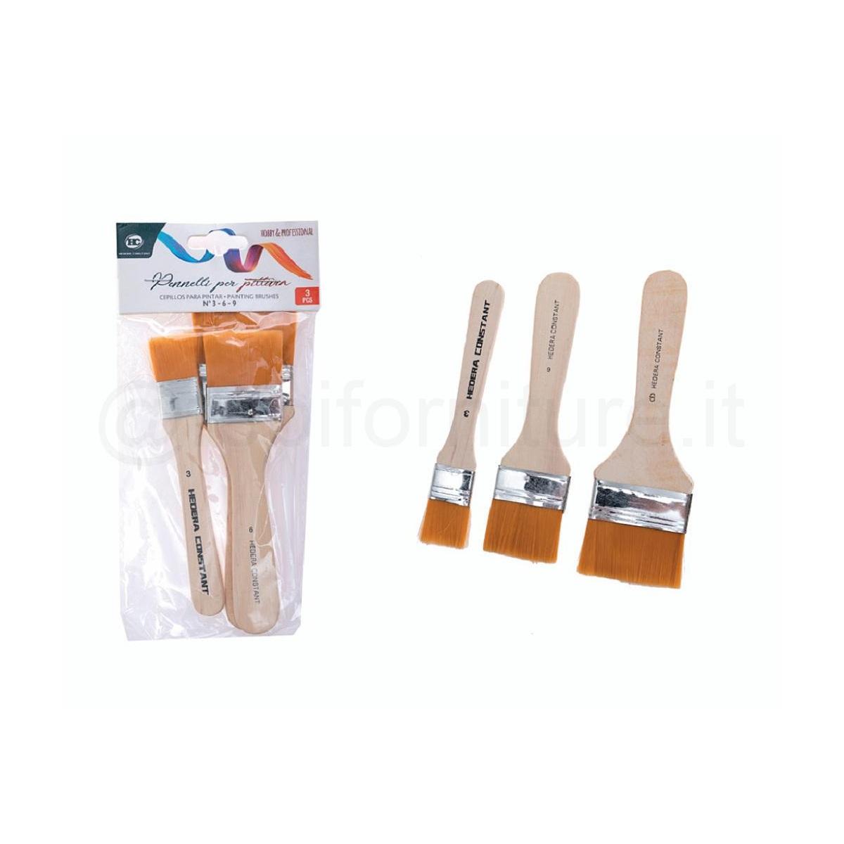 Blister 3 pennelli per pittura