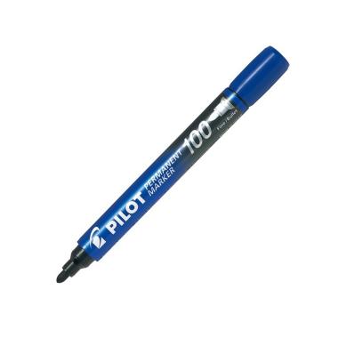 Marker permanent 100 punta tonda blu cf12