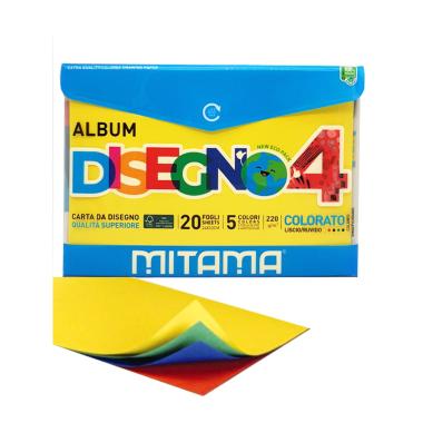 Album disegno ecobusta mitama 24x33 fg.20 220gr ruvido colorato