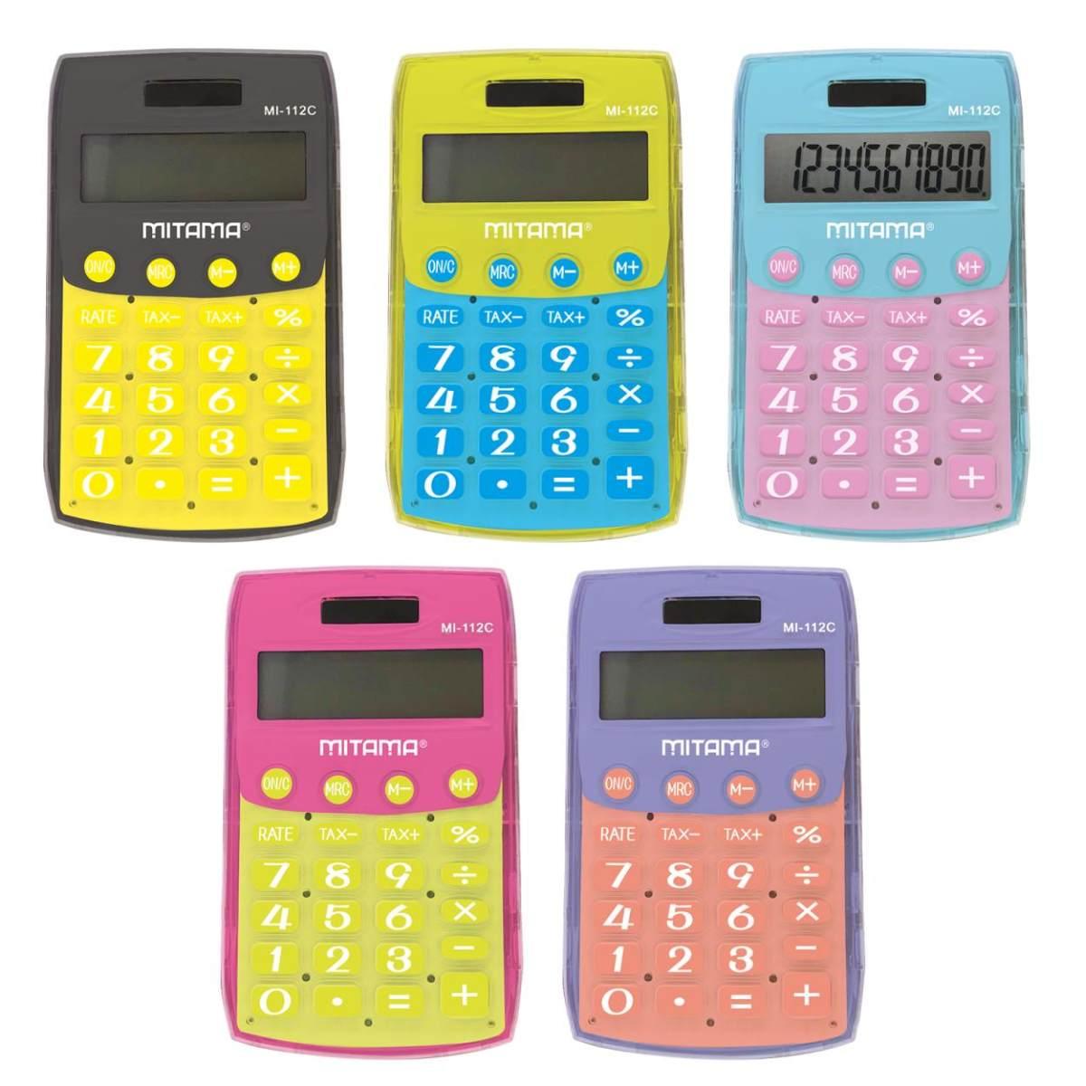Calcolatrice pocket trendi mitama 10 cifre 11,5x70