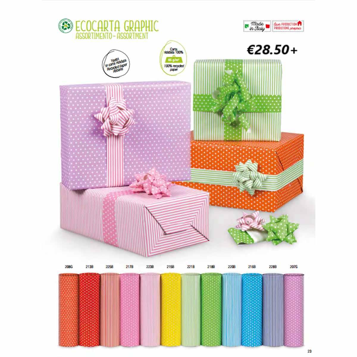 Carta regalo ecocarta graphic scatole da 100 fogli