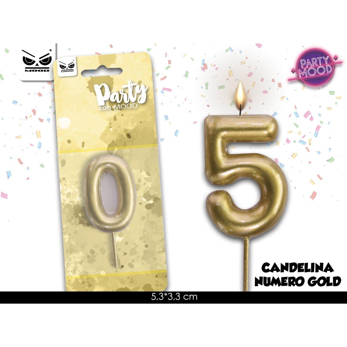 Candelina oro numero 5