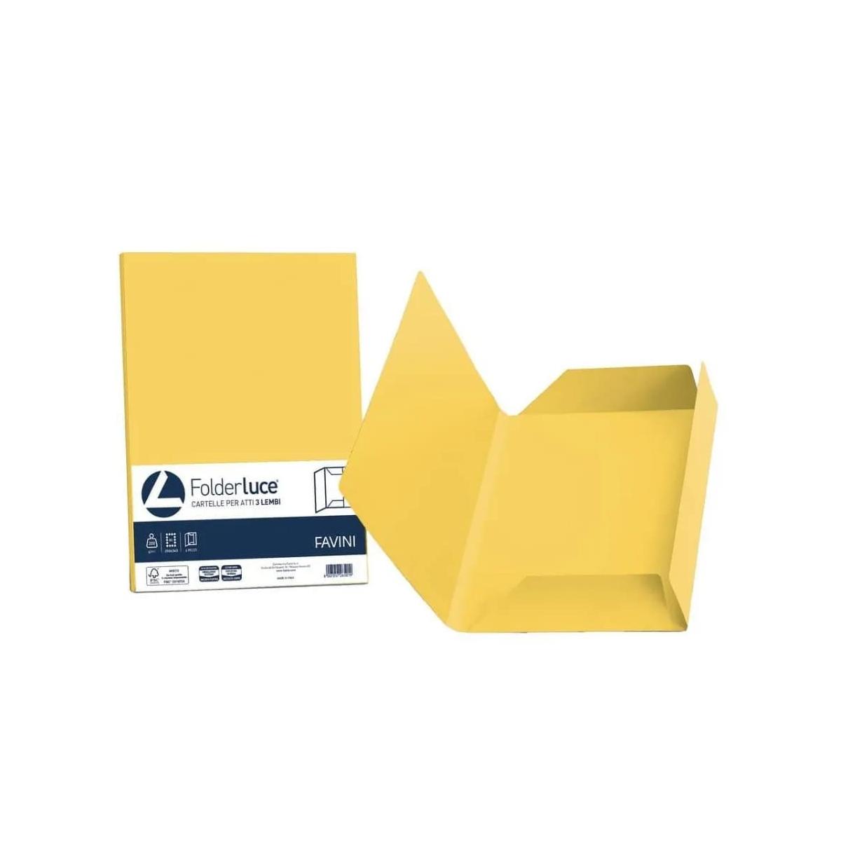 Cartella c/lembi folder 25x35 200gr fg25 giallo sole