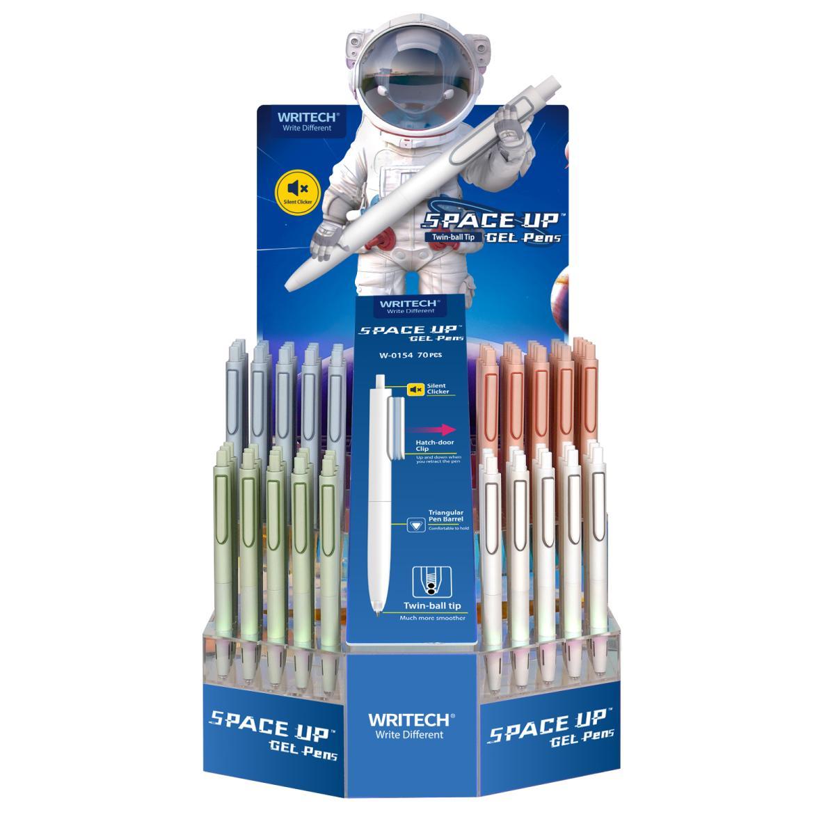 Esp 70 penne gel space up 0,7 nero fusto 4 colori