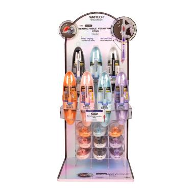 Esp 30 penne stilografiche a scatto + ink blu