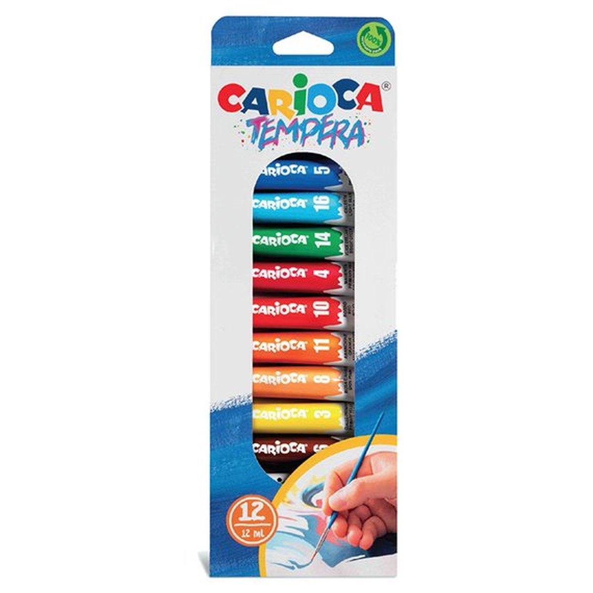 Carioca tempera tubetto 12ml 12 colori