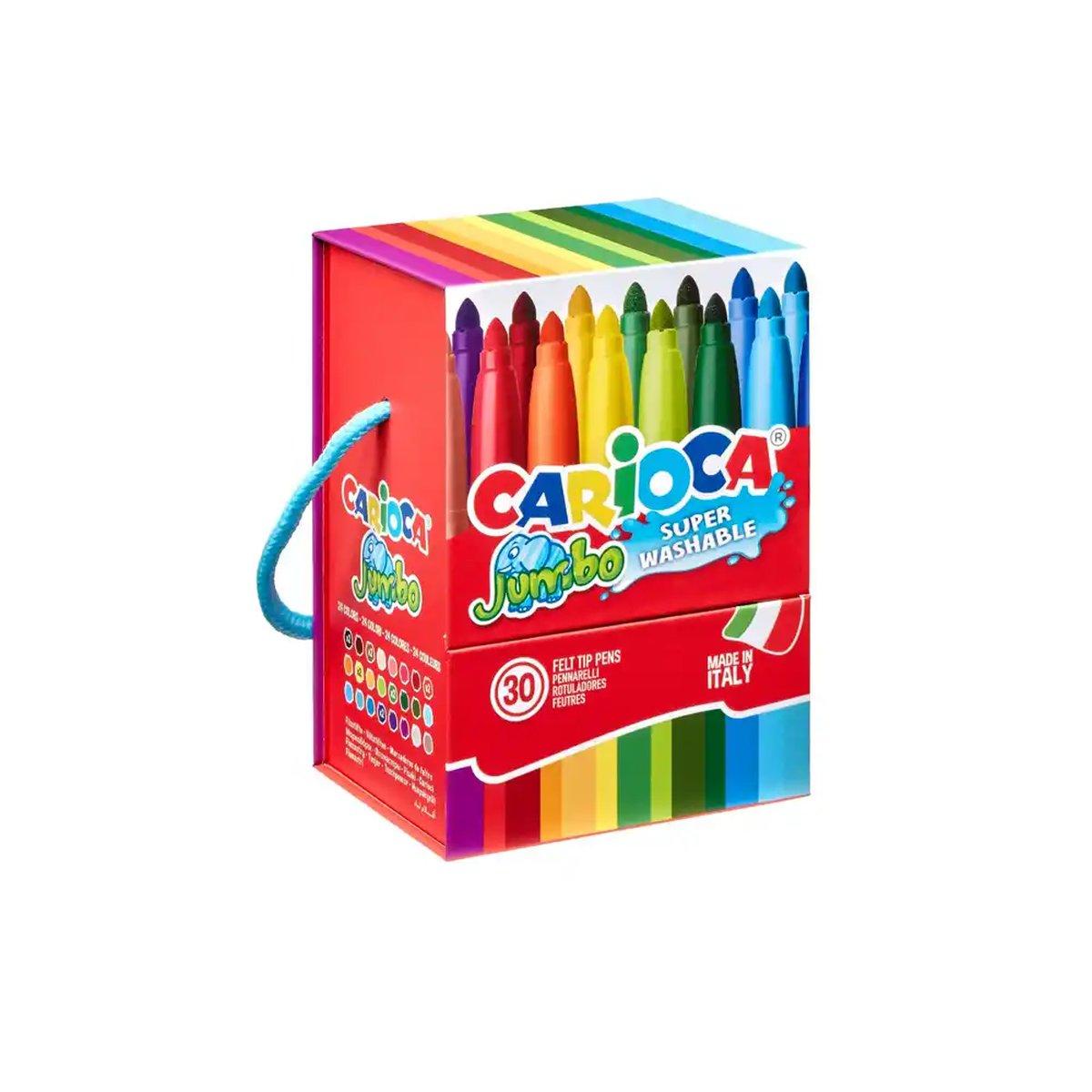 Carioca pennarelli jumbo in scatola rigida da 30pz