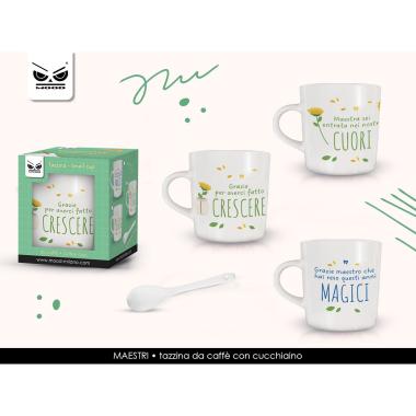 Tazzina da caffe e cucchiaino grazie maestra/maestro