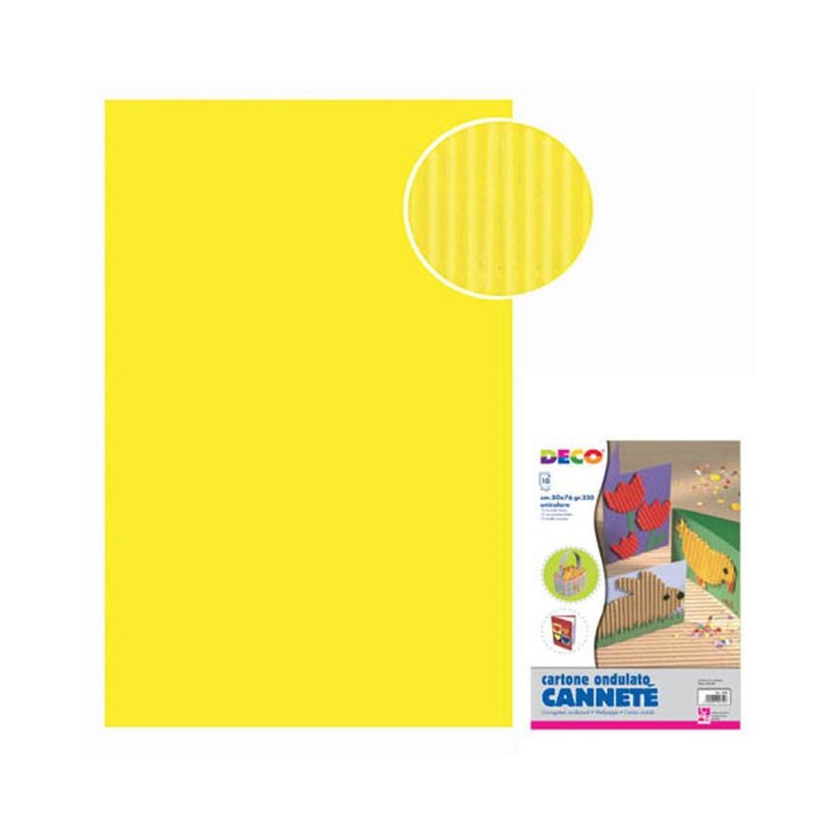 Cartoncino ondulato 50x70 fg.10 giallo