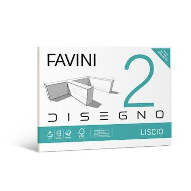 Blocco favini 2 disegno 24x33 liscio 110gr 20fg