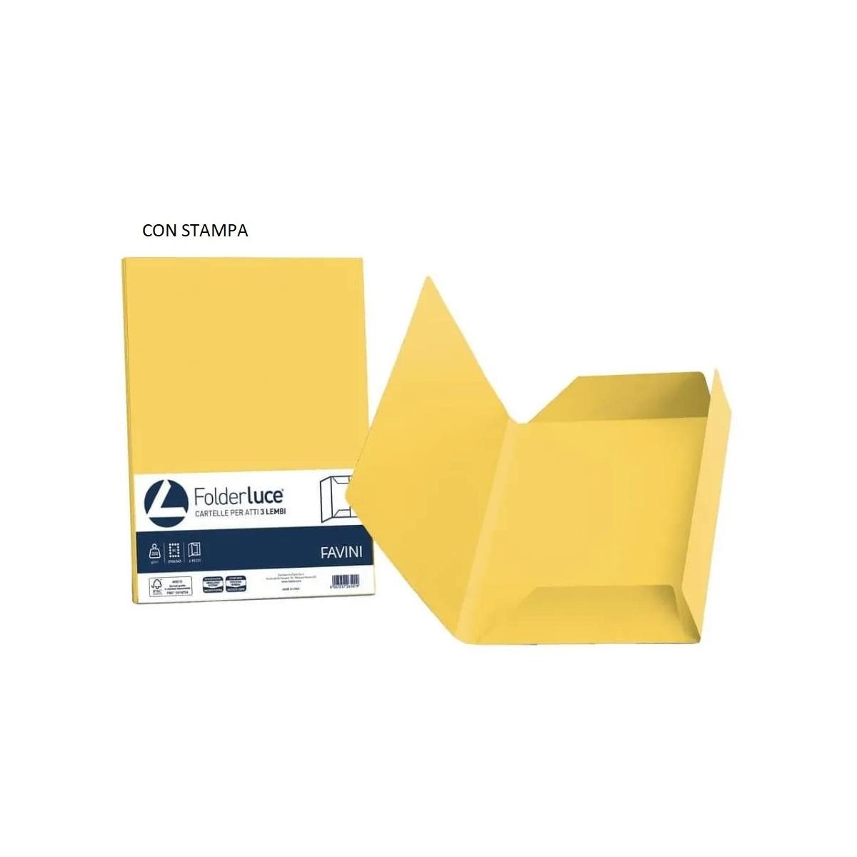Cartella c/lembi folder con stampa 25x35 200gr fg50 giallo sole