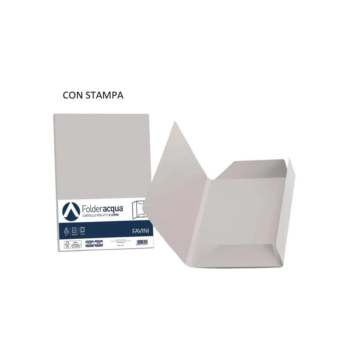 Cartella c/lembi folder con stampa 25x35 200gr fg50 ghiaccio