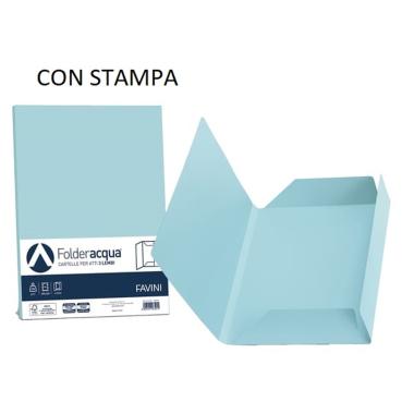Cartella c/lembi folder con stampa 25x35 200gr fg50 celeste