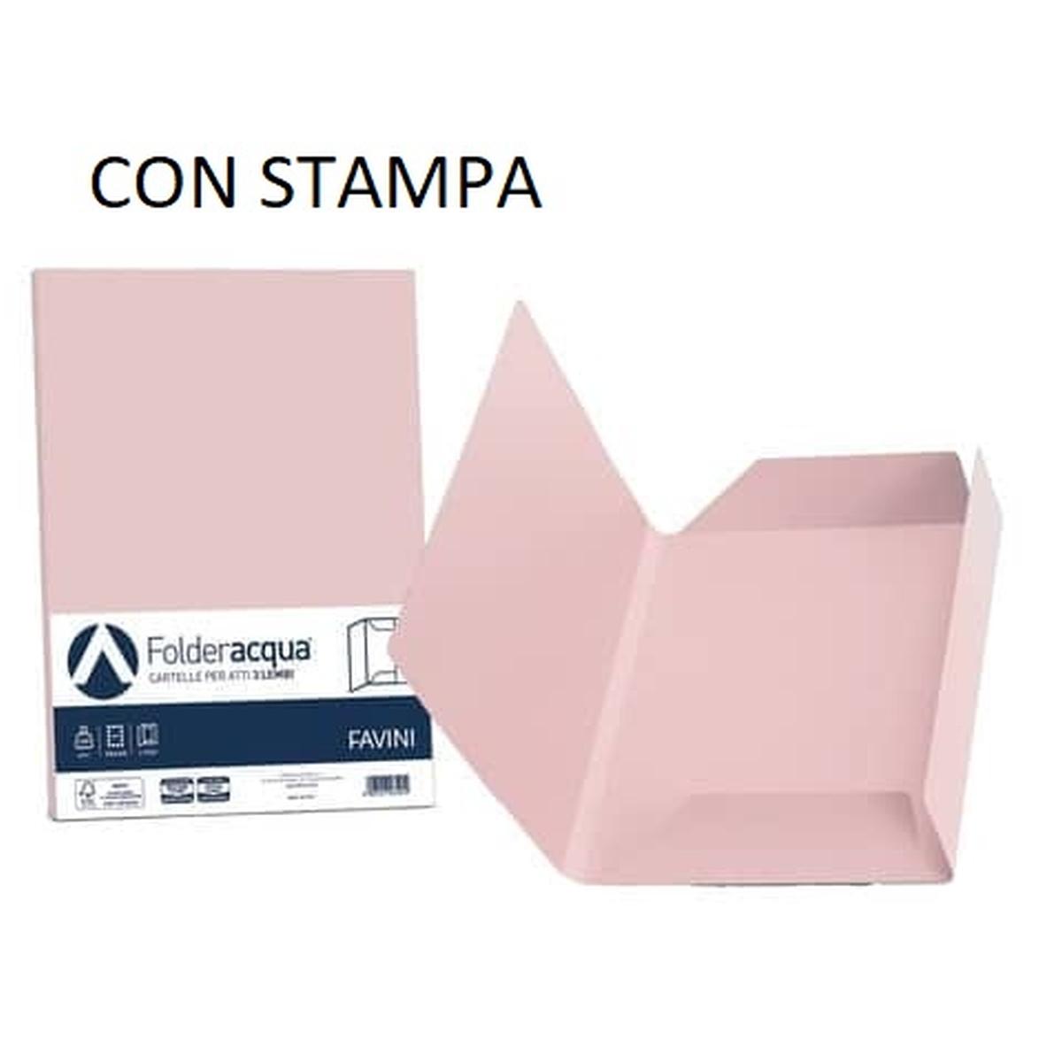 Cartella c/lembi folder con stampa 25x35 200gr fg50 rosa