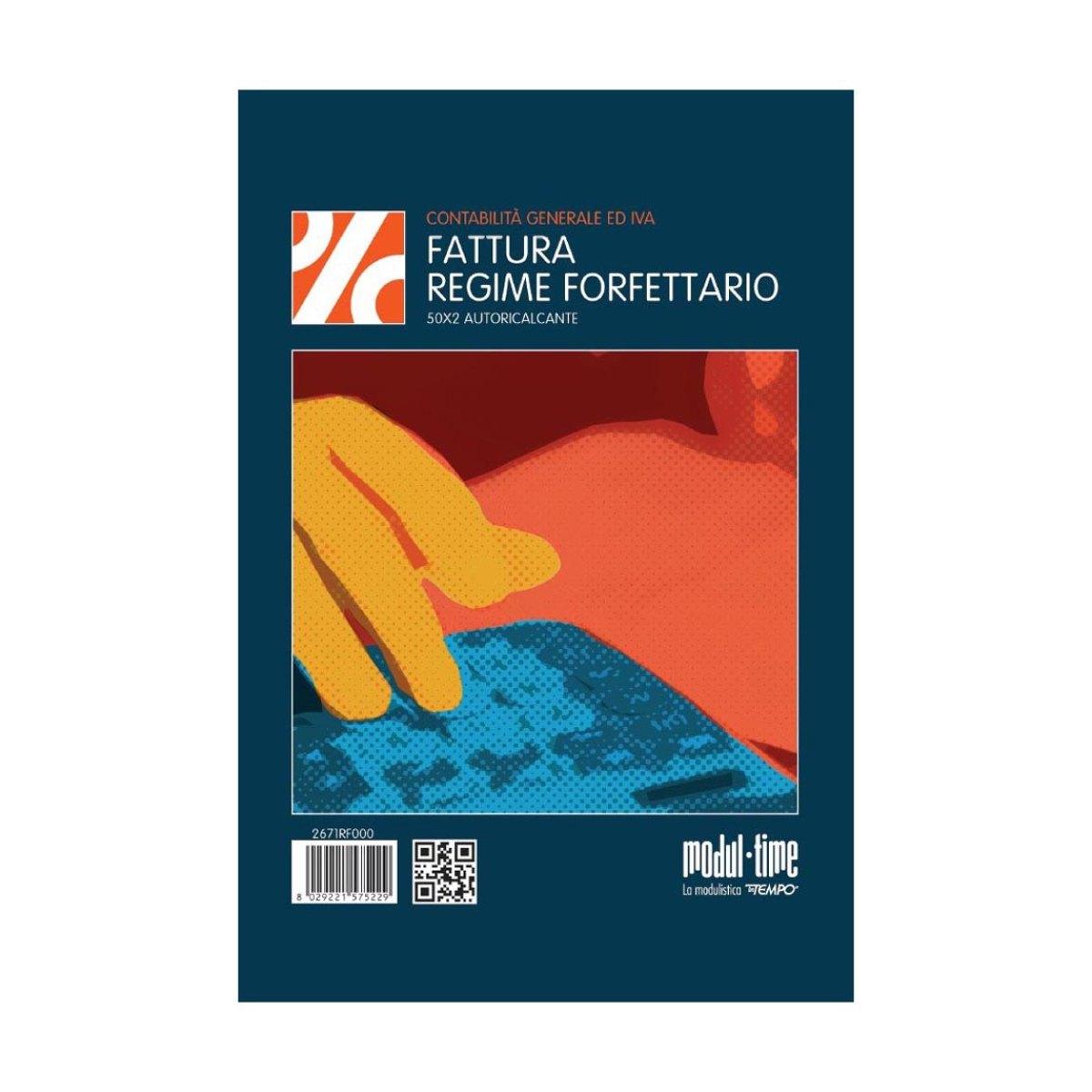 Blocco fattura reg. forfettario a5 50x2