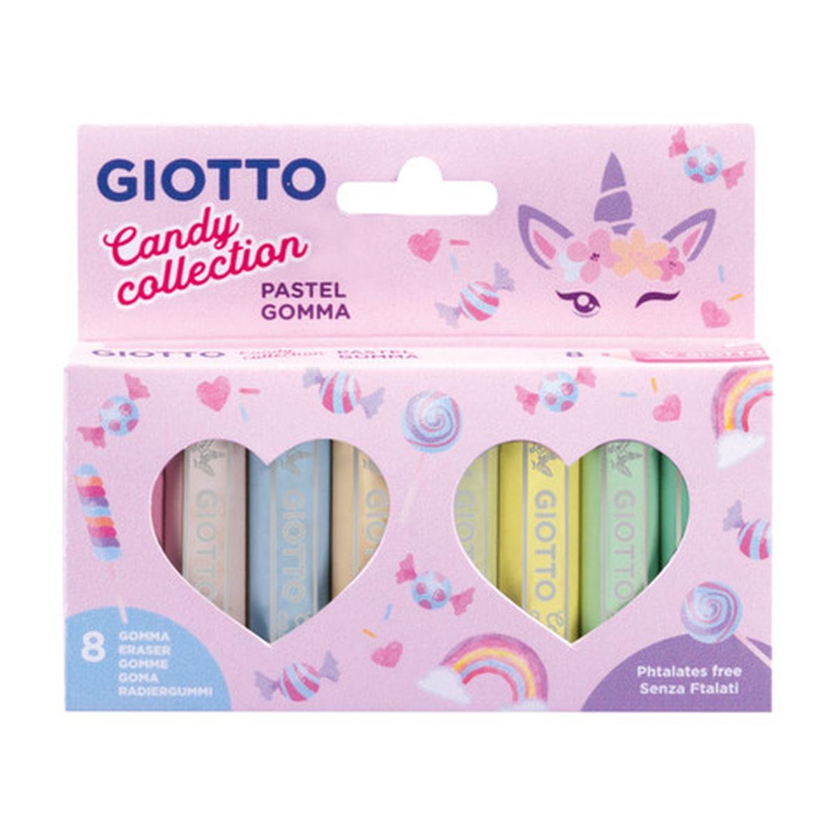 Giotto gomma candy collection pastel cf8