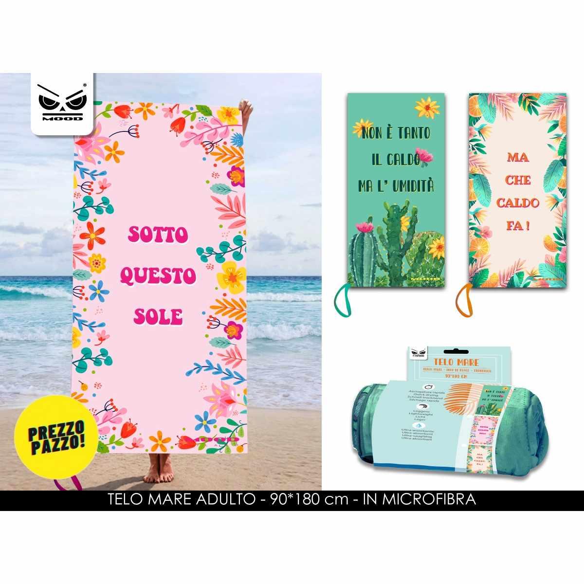 Asciugamano flower telo mare in microfibra 90x180 cm