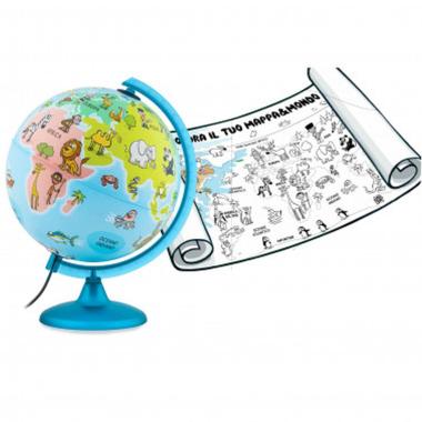 Globo d.25 mappa e mondo