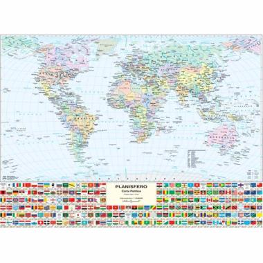 Cartina murale mondo scol.plast.132x99