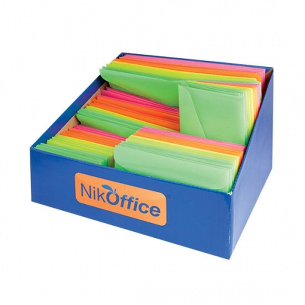 Espositore busta con bottone 120 pz ass neon