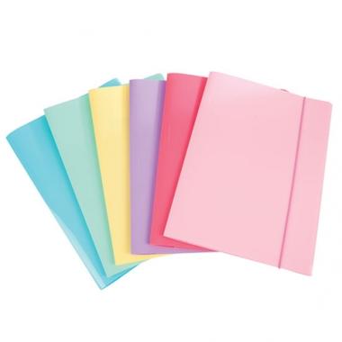 Cartella con elastico a4  col ass pastel cf. 12
