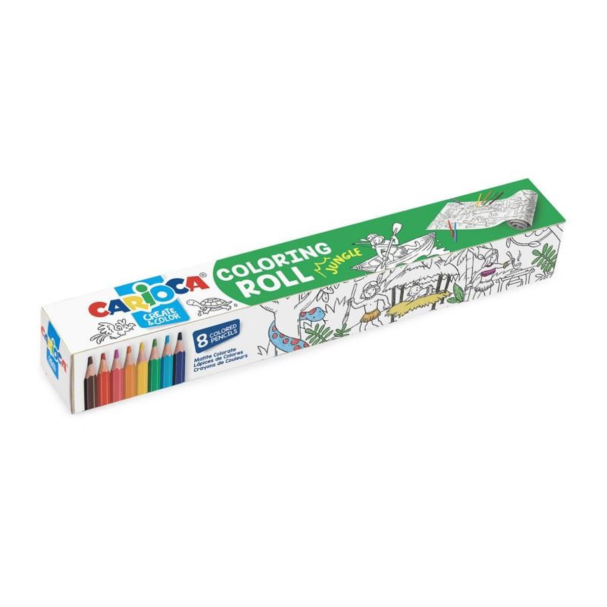 Carioca mini coloring roll jungle 85x10cm
