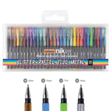 Penna gel 10 pz pastello cf. 12 buste