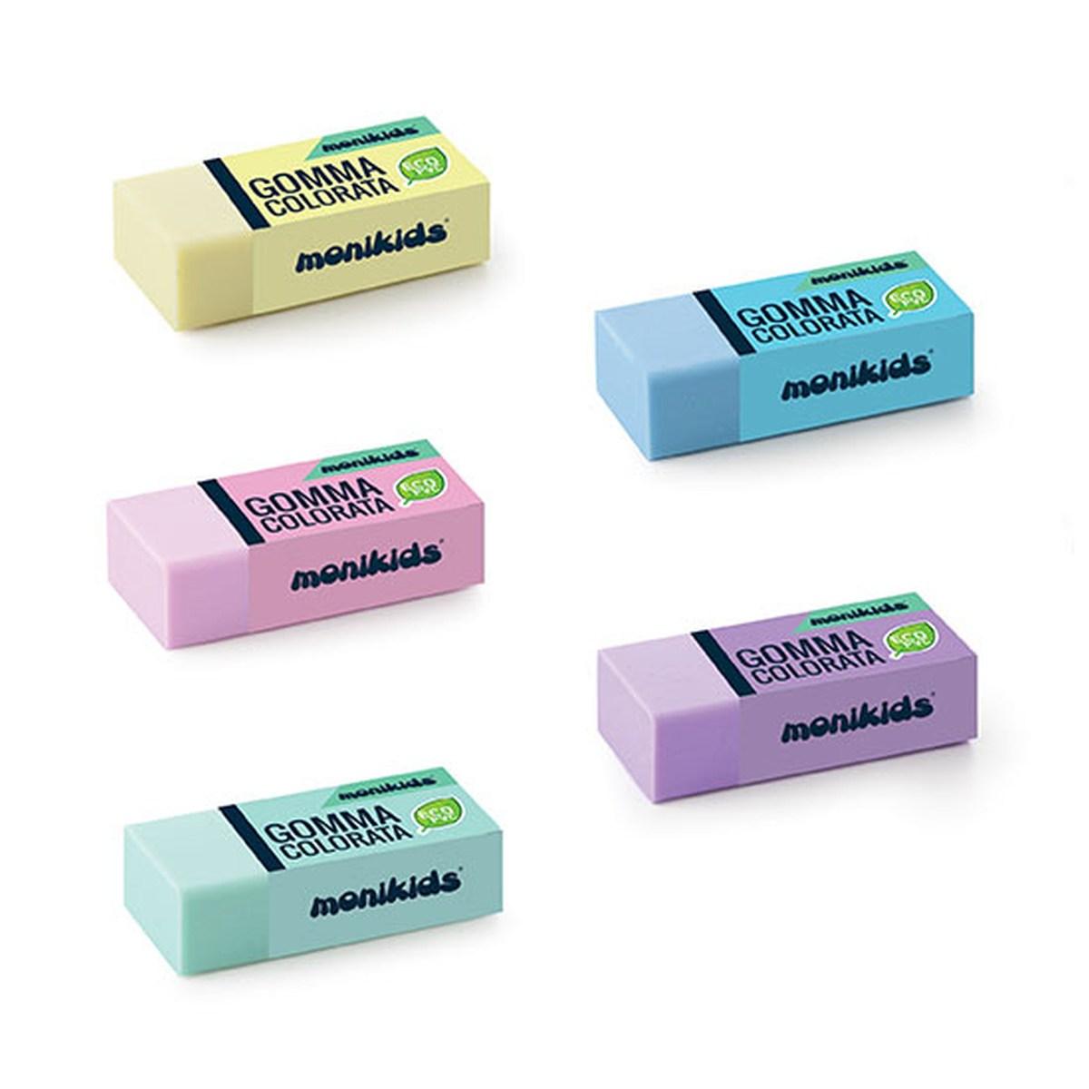 Gomma eco-pvc colori assortiti cf 30 pz