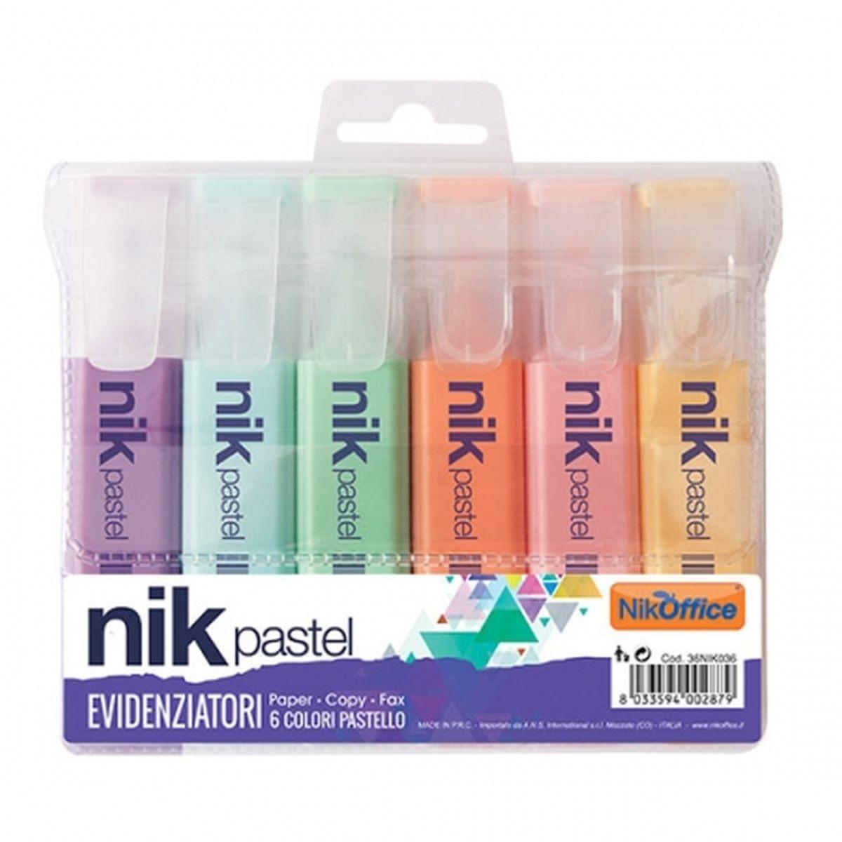 EVIDENZIATORI 6pz COL PASTEL ASS CF 8 BL
