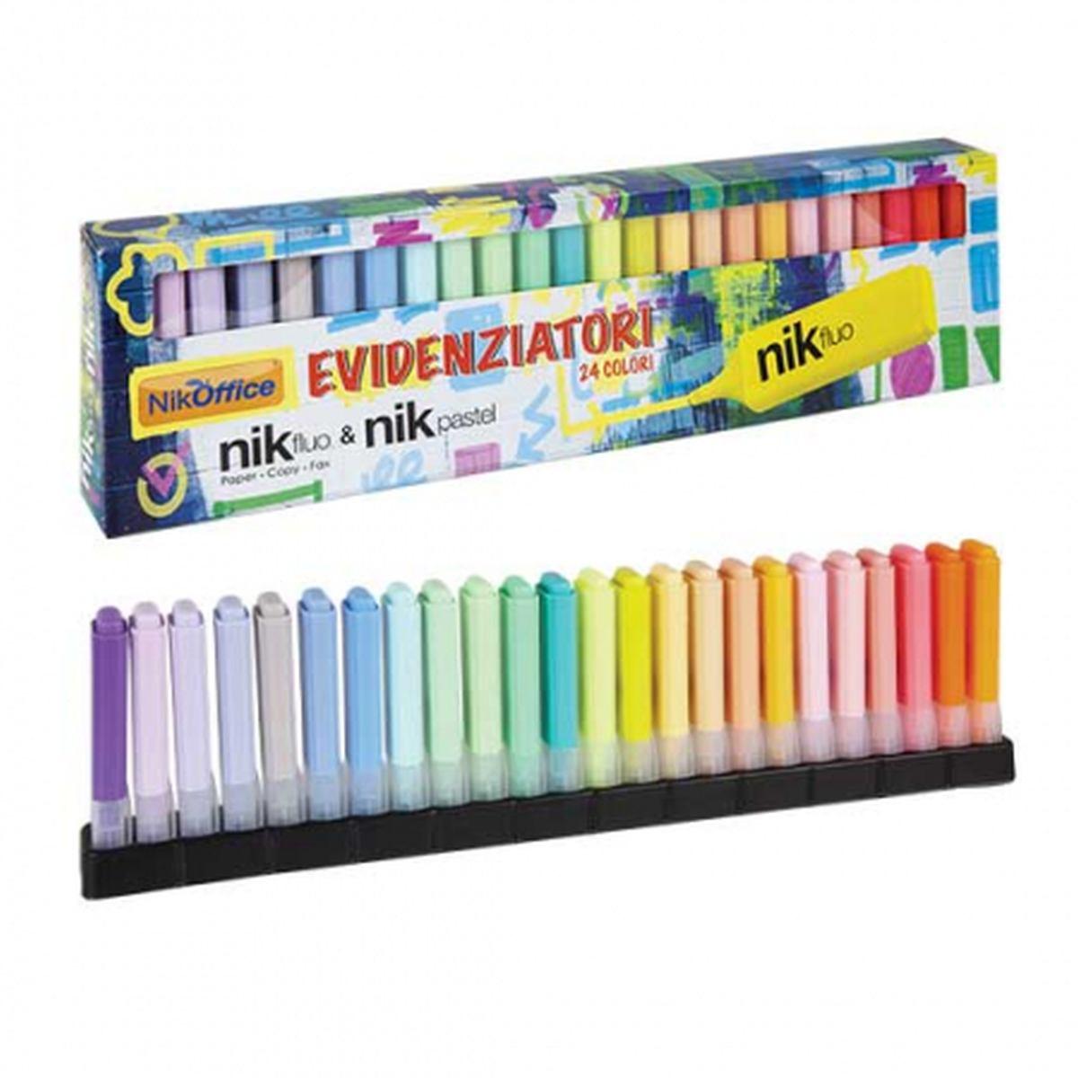 Evidenziatore 24 colori 8f 16p