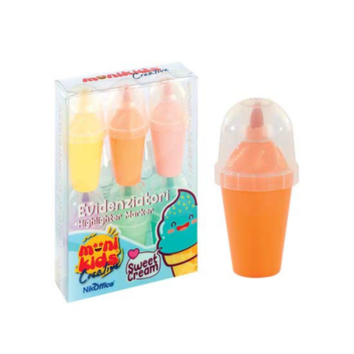 Evidenziatore 6 pz sweet cream cf 24 set