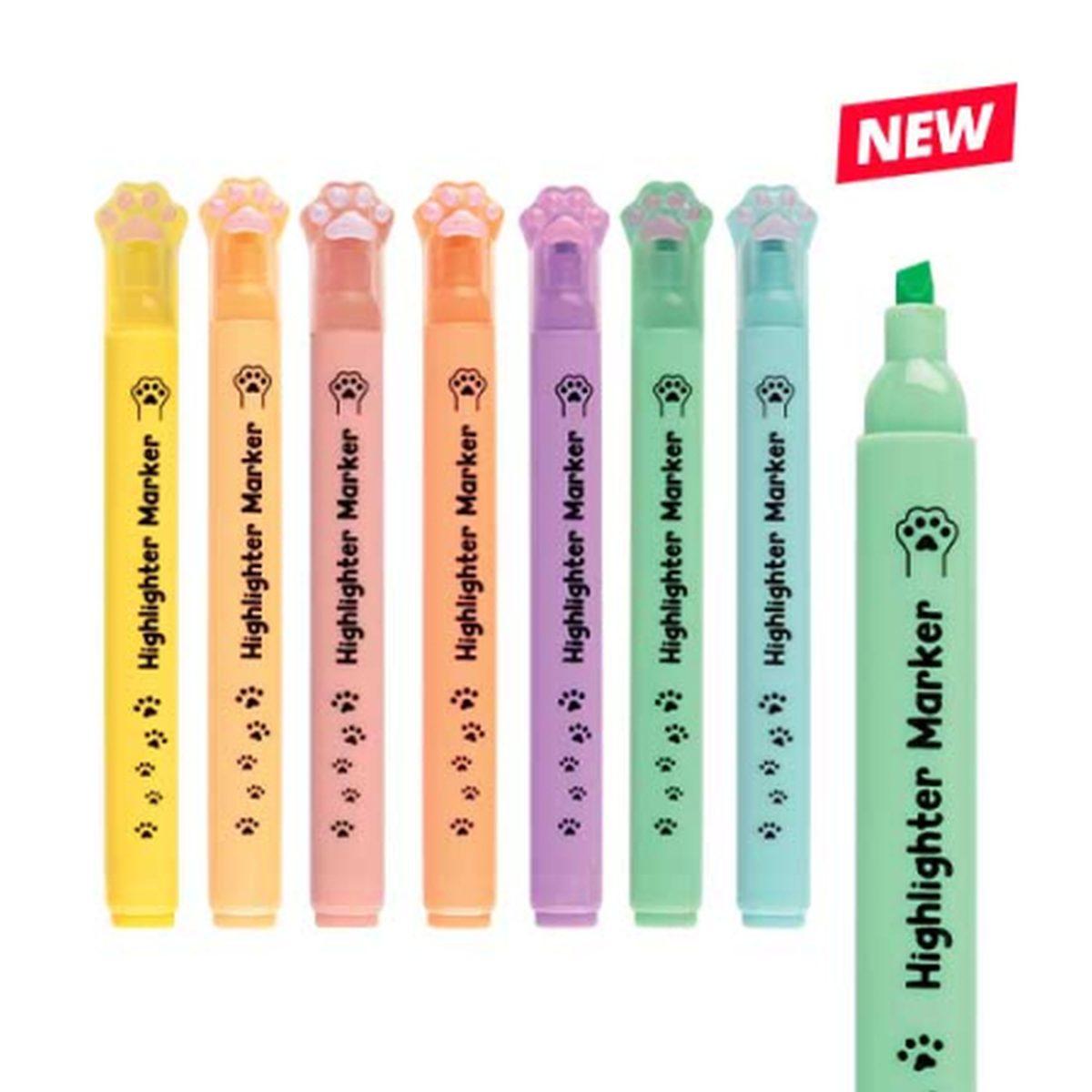 Evidenziatore 6 pz paw animal