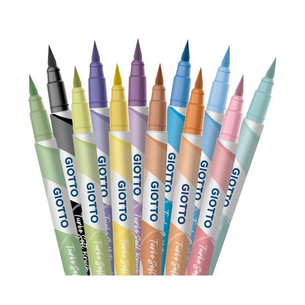 Giotto pennarelli turbo soft brush candy tubo 18pz