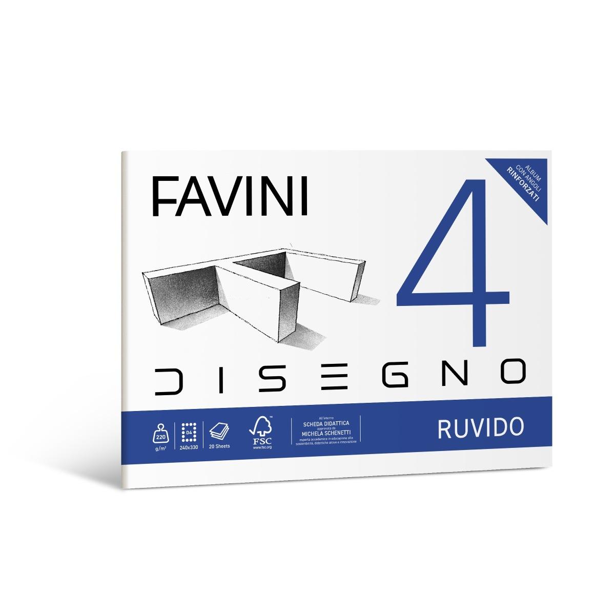 Blocco favini 4 disegno 33x48 liscio 220gr 20fg