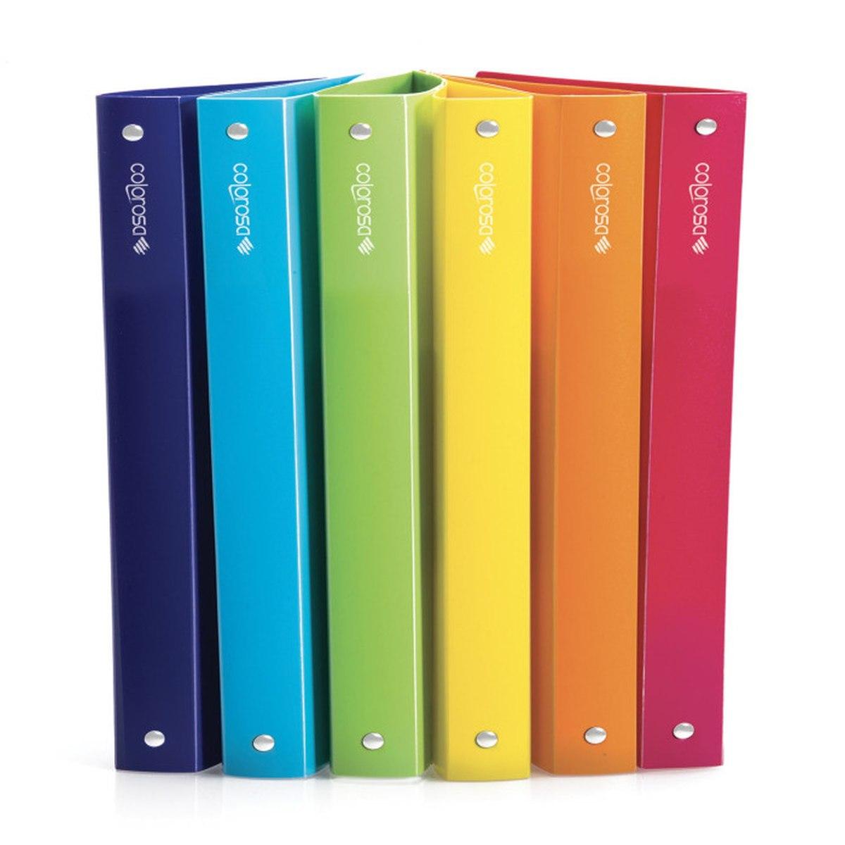 Raccoglitori colorosa 4 anelli 24x31 d.15ass.