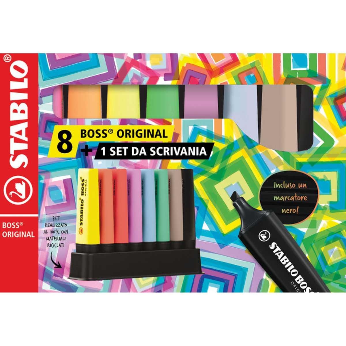 Stabilo boss deskset da 8pz