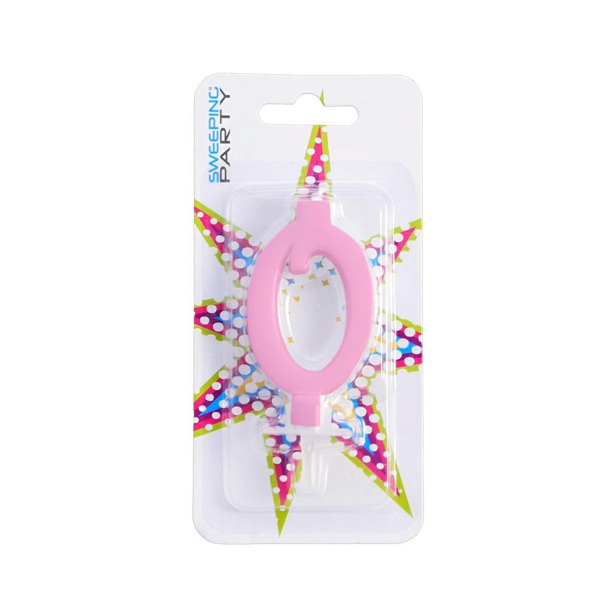 Candelina 9cm Nr.0 Colore Rosa