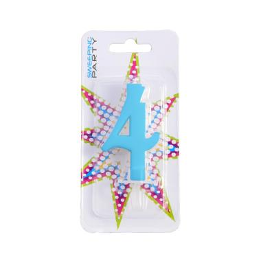 Candelina 9cm Nr.4 Colore Celeste