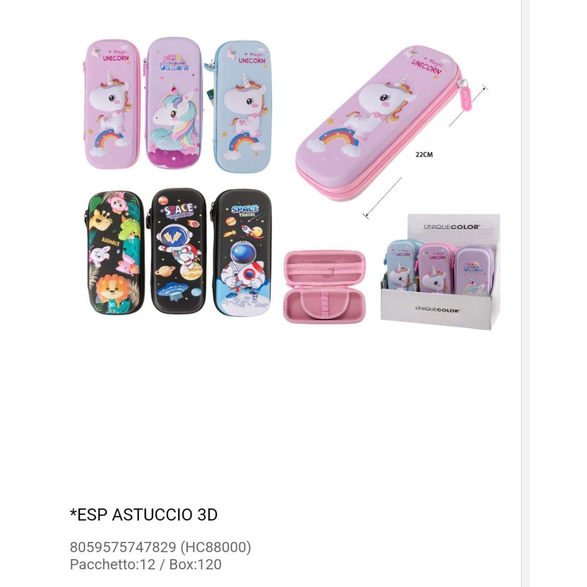 Esp 12 astucci scuola 3d boy/girl