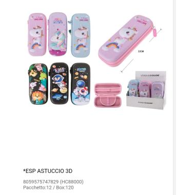 Esp 12 astucci scuola 3d boy/girl